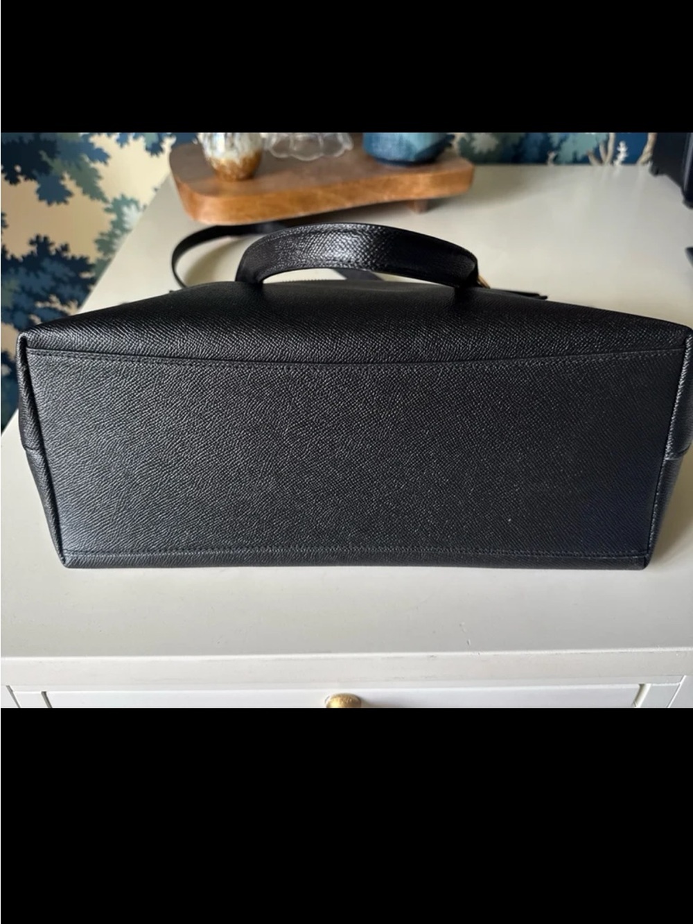Coach Gallery Tote (F79608) Black Cross Grain Leather Bag - Picture 11 of 13